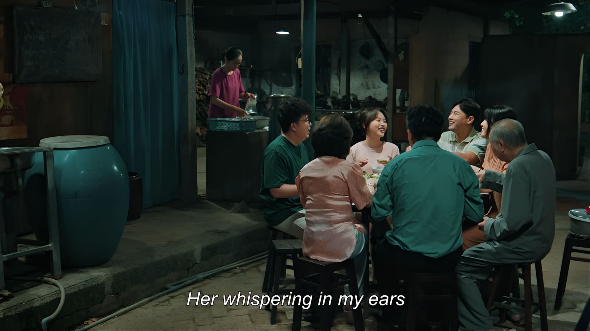 A rare moment of laughter unites the extended family over a shared meal, showing the ancestral home’s power to bring people together (Image via Skyline Media)